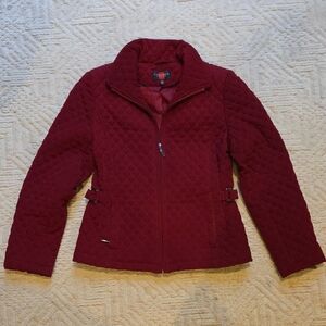 Gallery Quilted Puffer Jacket - Deep Red
